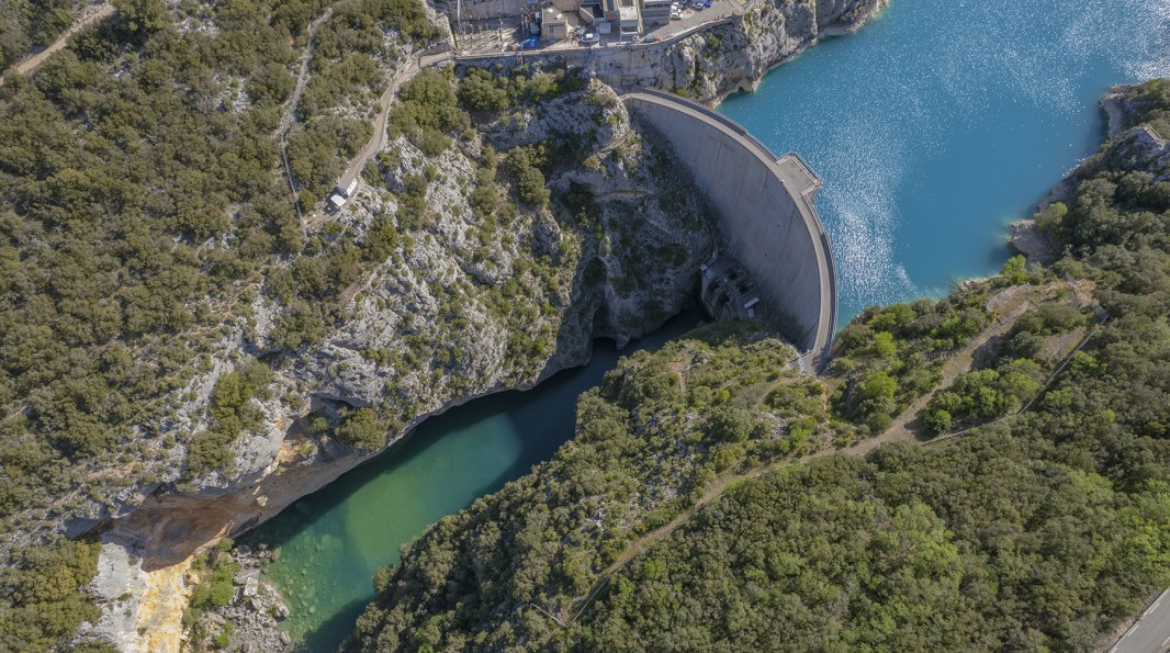 Vue du barrage de Sainte-Croix