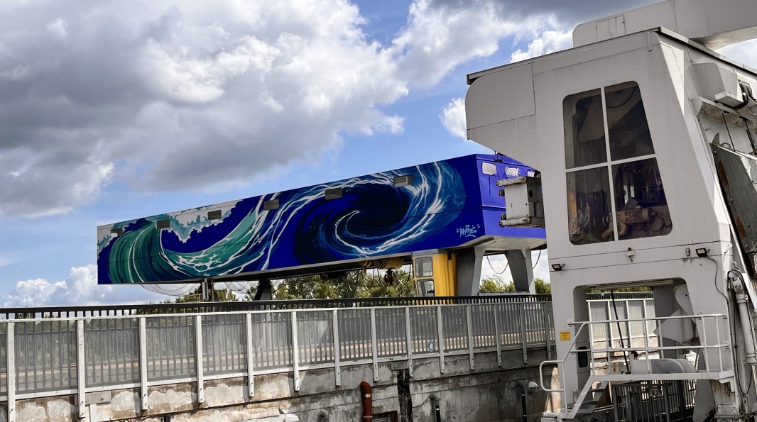 fresque sur pont roulant à Gambsheim