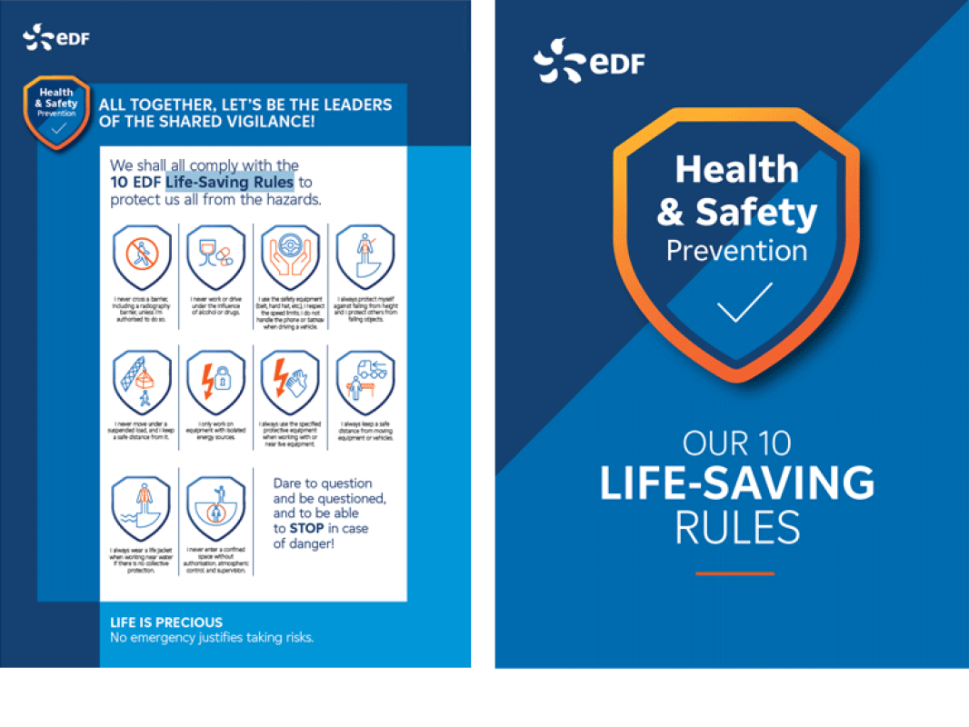 10 live-saving rules' poster and booklet