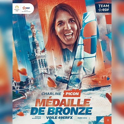 Visuel de Charline Picon, Médaille de Bronze