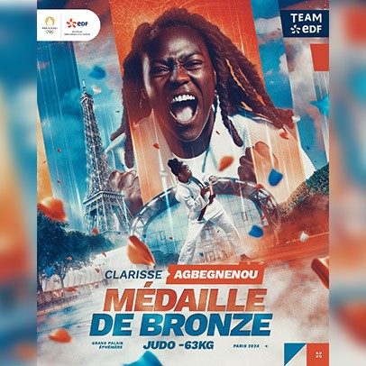 Visuel de Clarisse Agbegnenou, Médaille de Bronze 