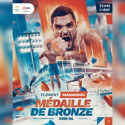 Visuel de Florent Manaudou, Médaille de Bronze