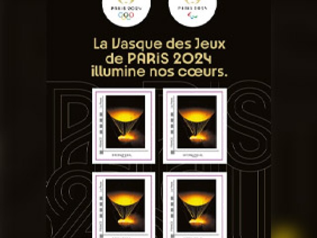 Présentation des timbres - La Vasque des Jeux de PARIS 2024 illumine nos cœurs. LaPoste