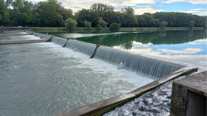 Seuils fixe du barrage de Marckolsheim